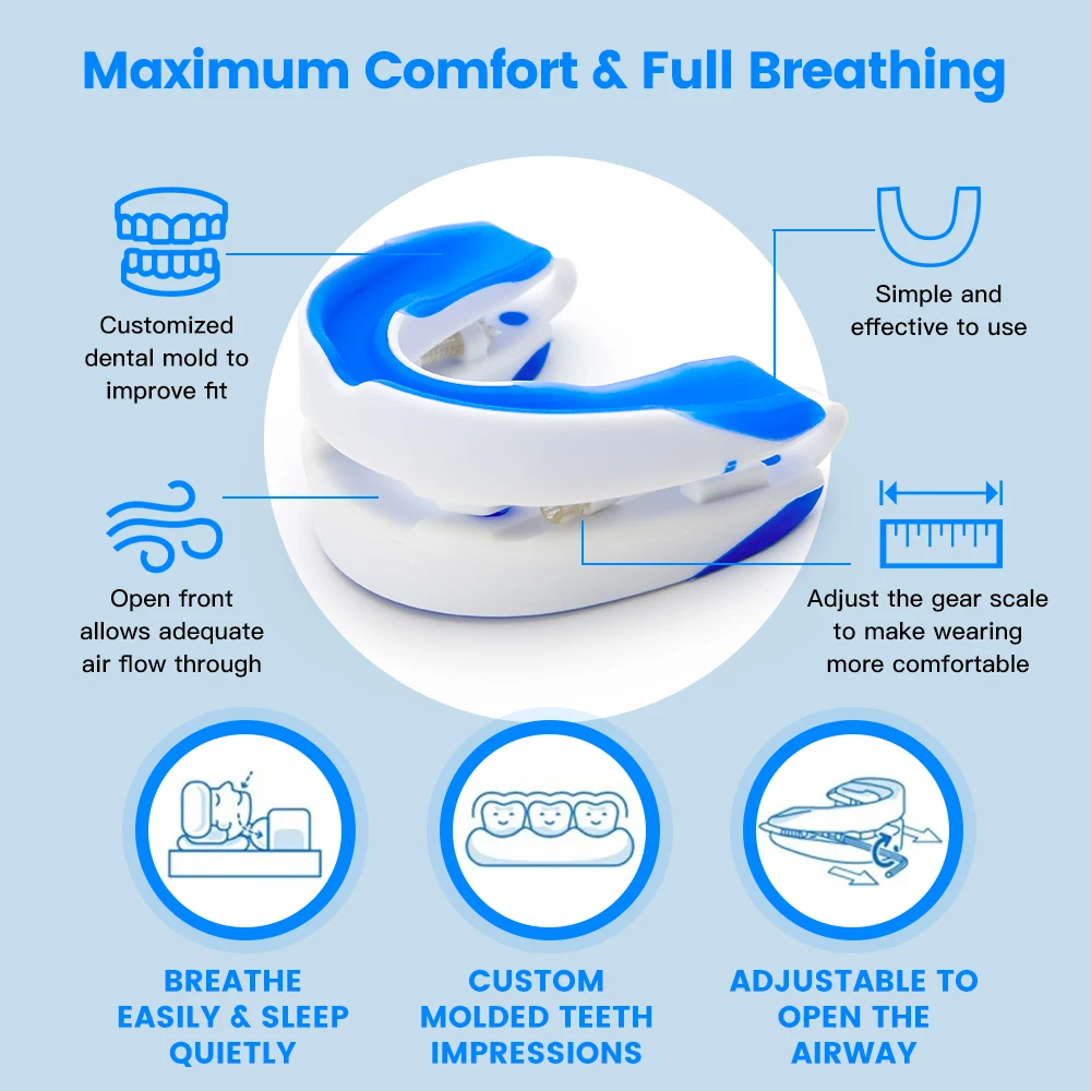 Adjustable Anti-Snoring Mouthpiece Anti Snoring Mouth Guard Sleeping Devices Bruxism Snoring Stopper Improve Sleep Mouthpiece