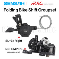 SENSAH 3 Speed Folding Bike Groupset RX 3S Shifter MX9 3S/5S/9S EMPIRE 3S 5S 11S Rear Derailleur for 412 Folding Bike Trigger