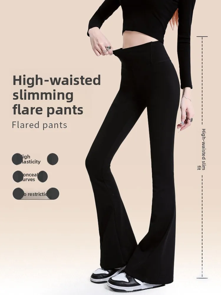 Modalne spodnie do jogi z wysokim stanem, wysoką elastycznością, wyszczuplające, z efektem skórzanego wykończenia, cienkie legginsy modelujące brzuch, idealne na wiosnę i jesień.