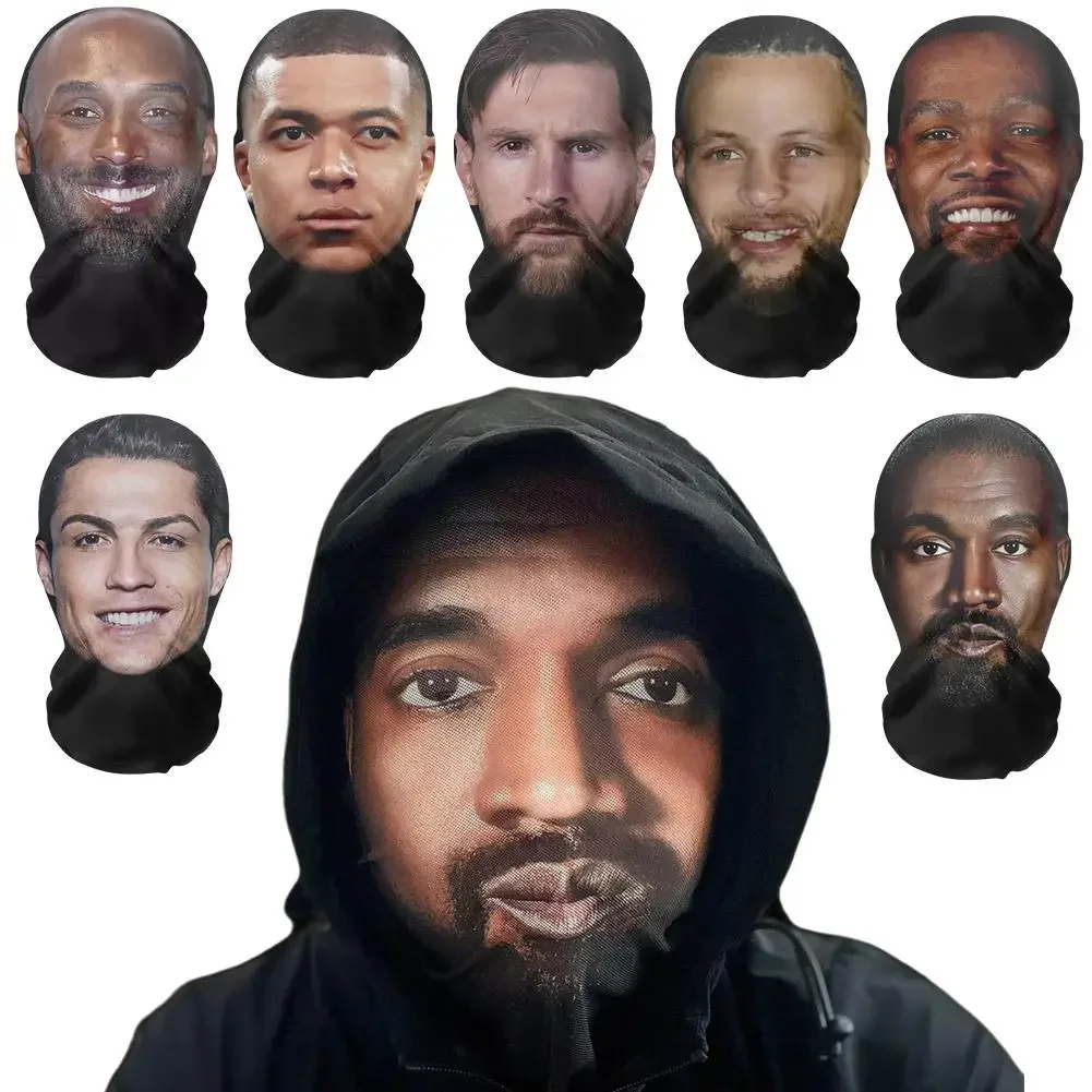 3D Mask Facial Performance Imitates Prank Headwear, Celebrity Face Hip-Hop Hat, Balaclava Hat