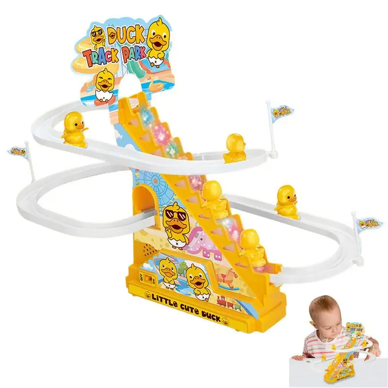 Christmas Animal Climbing Toys Christmas Animal Climbing Stairs Slide Toy With Ducks Or Dinosaurs Christmas Roller Coaster Toy