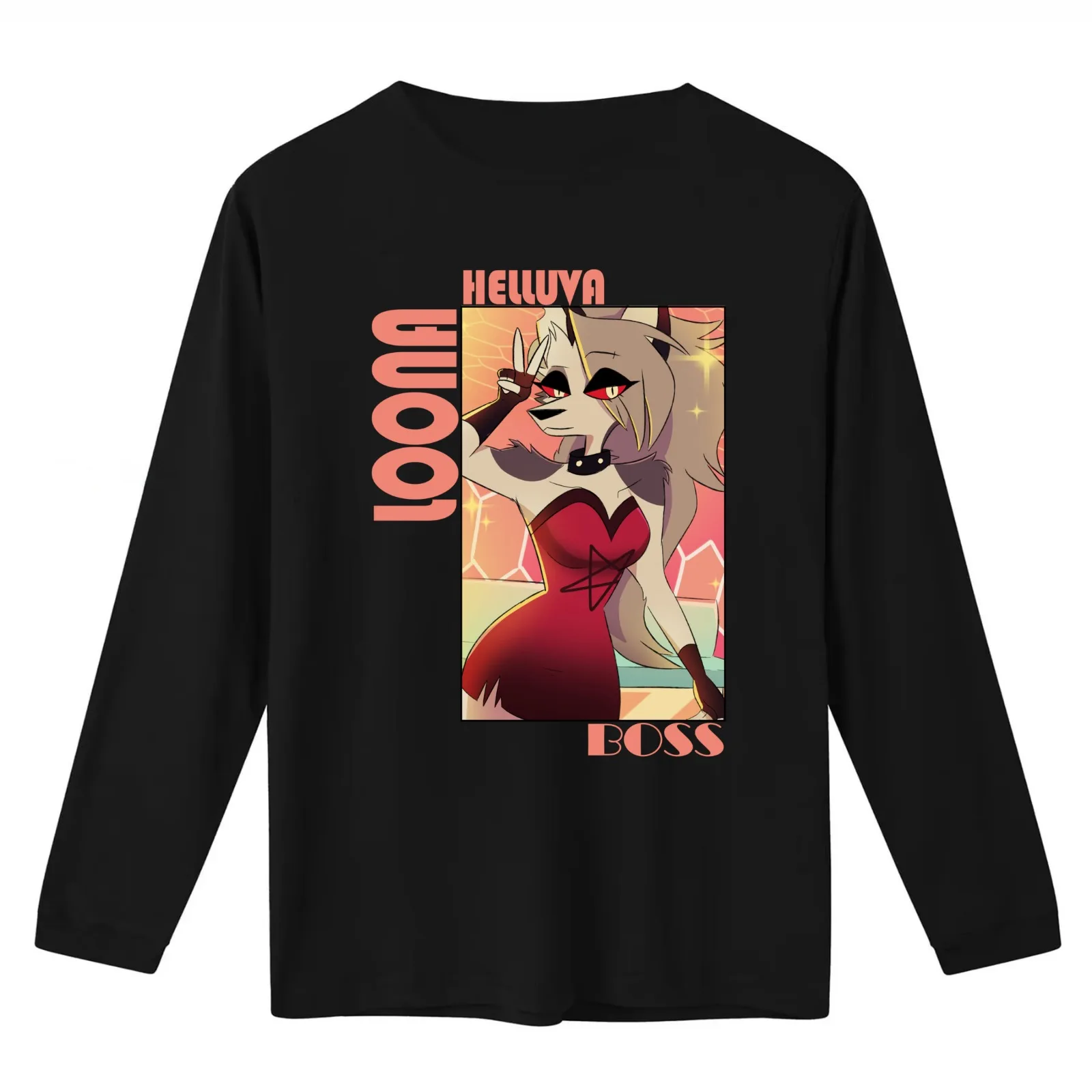 Helluva Boss Loona T-Shirt Summer Casual Cotton Tee Oversized Streetwear Tops Vintage Graphic Print Loose Fit Short Sleeve
