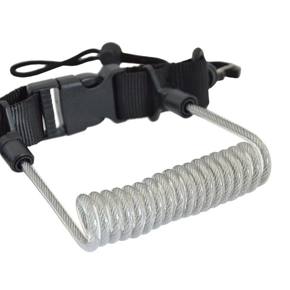 A33T-Diving Camera Lost Hand Rope TPU Spring Steel Wire Anti-Lost Rope With Quick Release Buckles On Both Ends