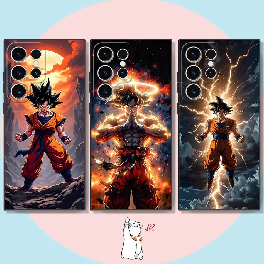 

Case for Samsung Galaxy S24Ultra S20 FE S21+ S23 FE S25 Ultra S21 S24 S22 Plus Soft Shell Dragon Ball Cool Goku