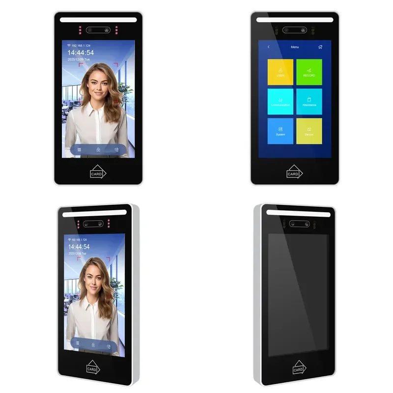 All-in-One 8 Inch Face Recognition Terminal for Access Control and Time Attendance with Offline Operation and Video