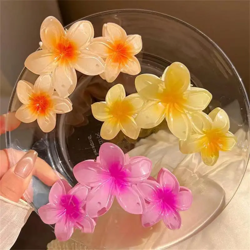 

Candy-colored Flower Hairpins Frangipani Hairpins Shark Hairpins Hair Accessories Hair Clips Womens Gripper Plumeria Hairpin