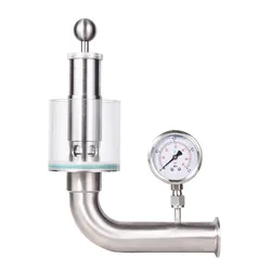 Φ32mm OD50.5mm Tri-Clamp Safety Automatic Exhaust Valve/Air Release Valve 0.2-2.2 Bar For Distillation Of Home brewed beer