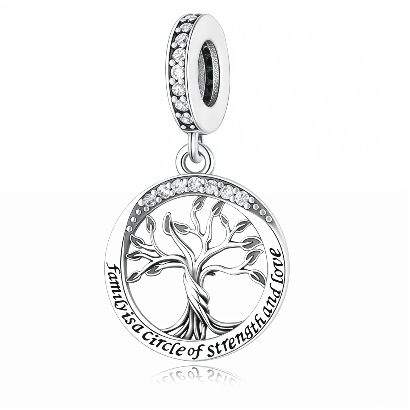 

Fit Original Pan Charms Bracelet 925 Sterling Silver Family Tree Family is a Circle and Love Bead For Making Women Berloque DIY