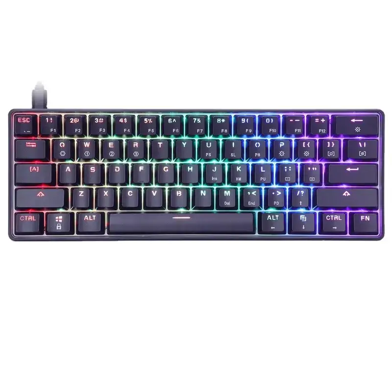 Close-up of the customizable RGB lighting