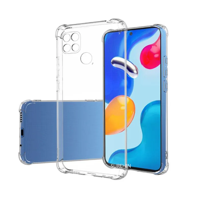 For Xiaomi Redmi 10A Note 11S 10C 10 Prime 11 Pro 5G 9C NFC 12X 12 Lite Clear Soft Silicone Transparent Shockproof Case Cover