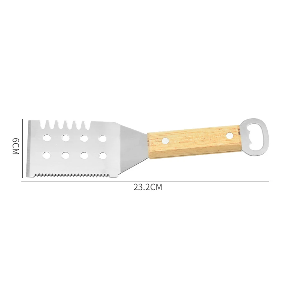 Wooden Handle Frying Spatula Easy To Operate For Cooking