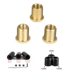 3 Pieces Car Aluminum AT MT Gear Shift Knob Adapter Shifter Stick Knob Adapters 10x1.25 10x1.5 8x1.25