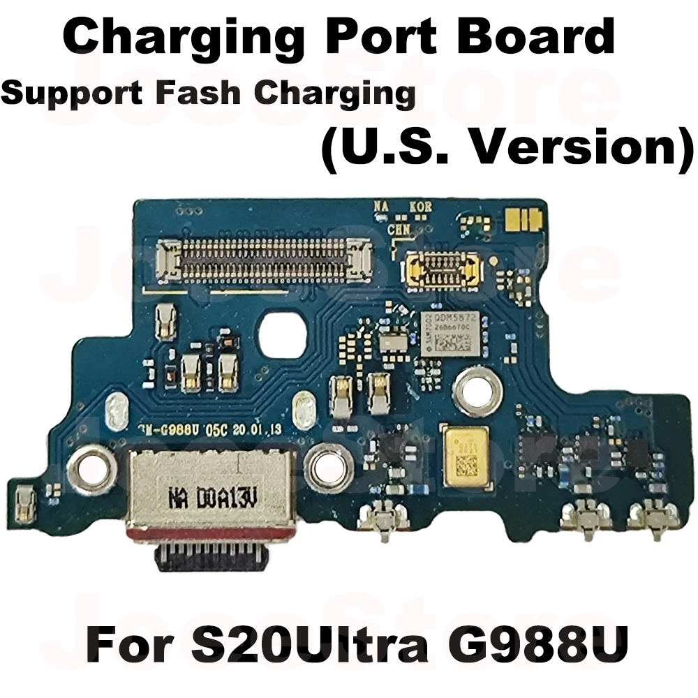 Placa de puerto de carga para Samsung S22 S21 S20 S23 Plus Ultra G998U S908U S901U S918U Cable de base de conector de carga USB versión estadounidense