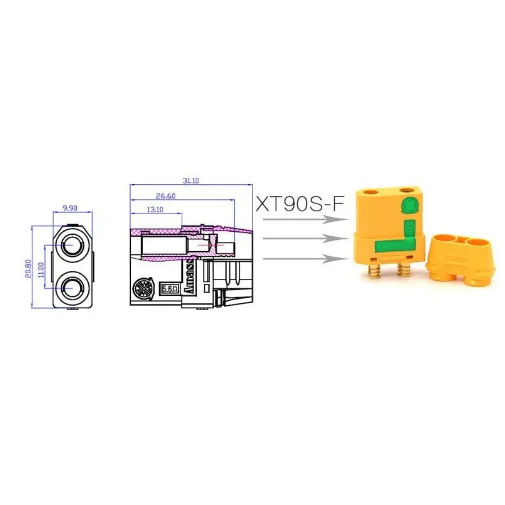 1 pary 1 pary do bateria Lipo samochodowego złącze Bullet Adapter XT90 złącze XT90S złącze złącze interfejsu