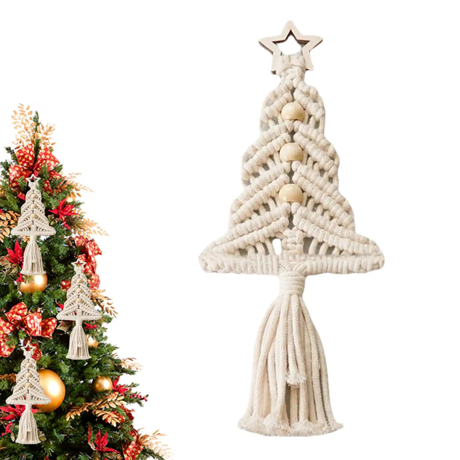 Christmas Tree Ornaments Boho Macrame Boho Christmas Macrame Decoration For Bedroom Living Room Apartment Dorm Gallery Home