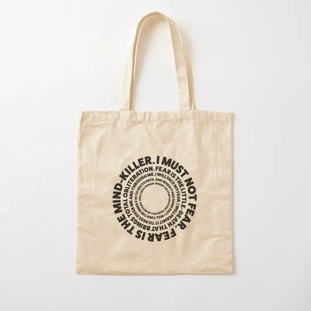 

Dune Litany Against Fear Design Tote Bag ecological bags tote bag women women bag Canvas Tote