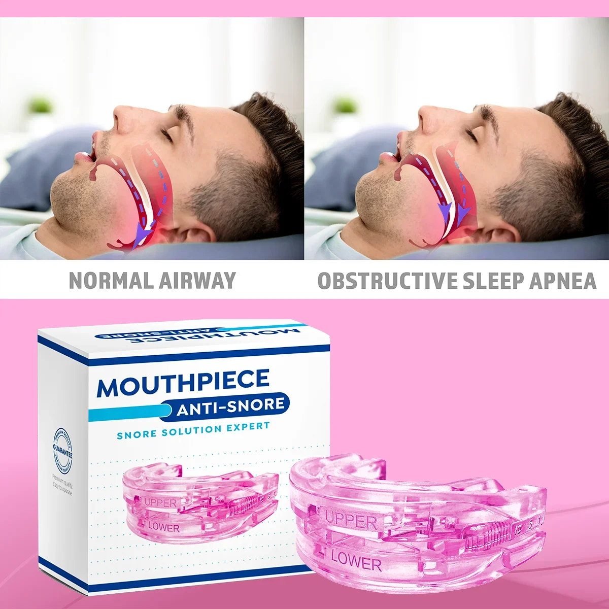 قابل للتعديل المعبرة مكافحة الشخير حامي الفم سيليكون مكافحة الشخير 2026 النوم المعونة توقف التنفس الحرس الأسنان الشخير جهاز وقف Sn #6