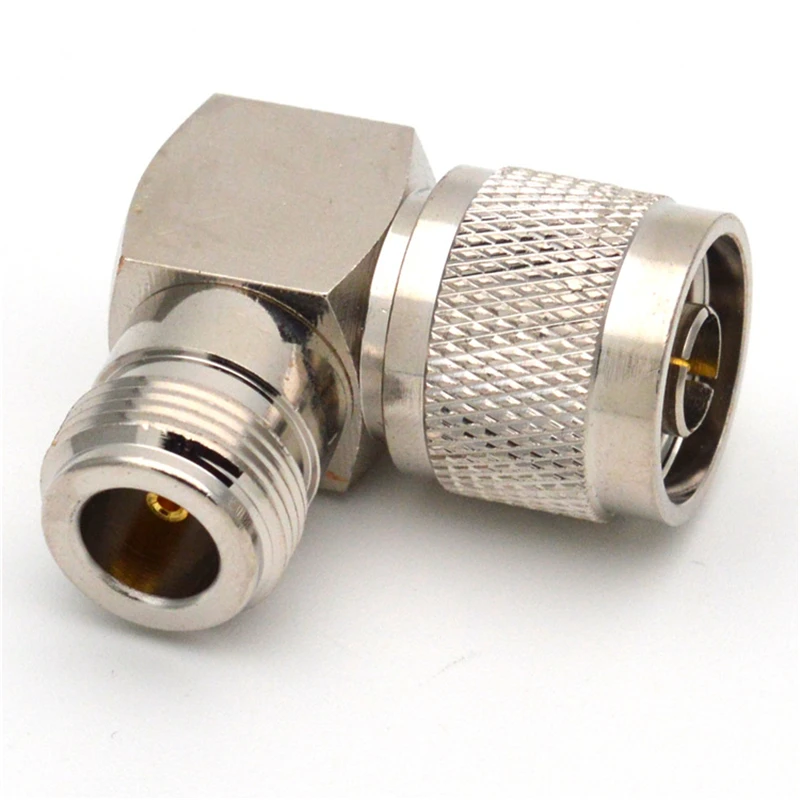 1PC  N to N Male Plug Female Jack Connector L16 Right Angle RF Adapter 50 Ohm Coaxial Converter Straight Splitter Copper