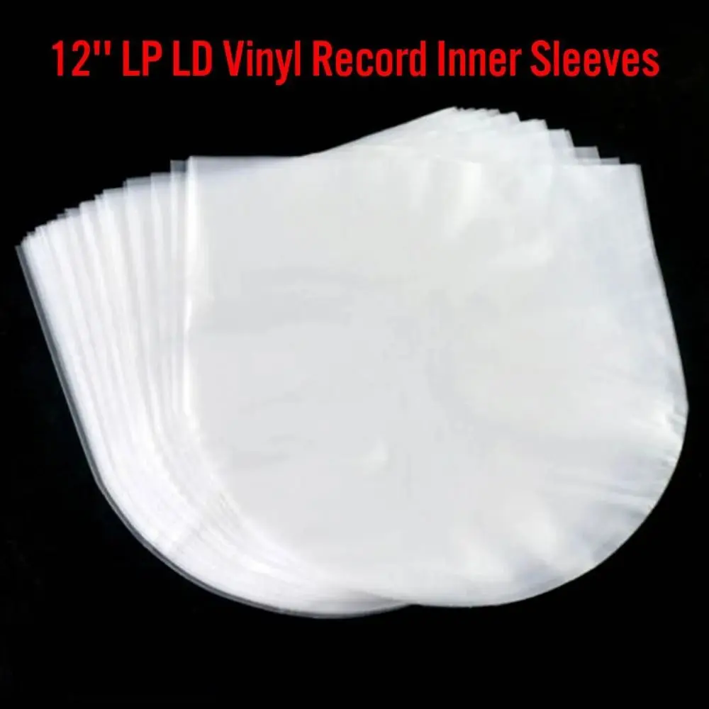 50PCS Anti-Static LP Record Outer Sleeves Durable Dustproof 12 inch Plastic Bags Outer Inner Clear Cover Container