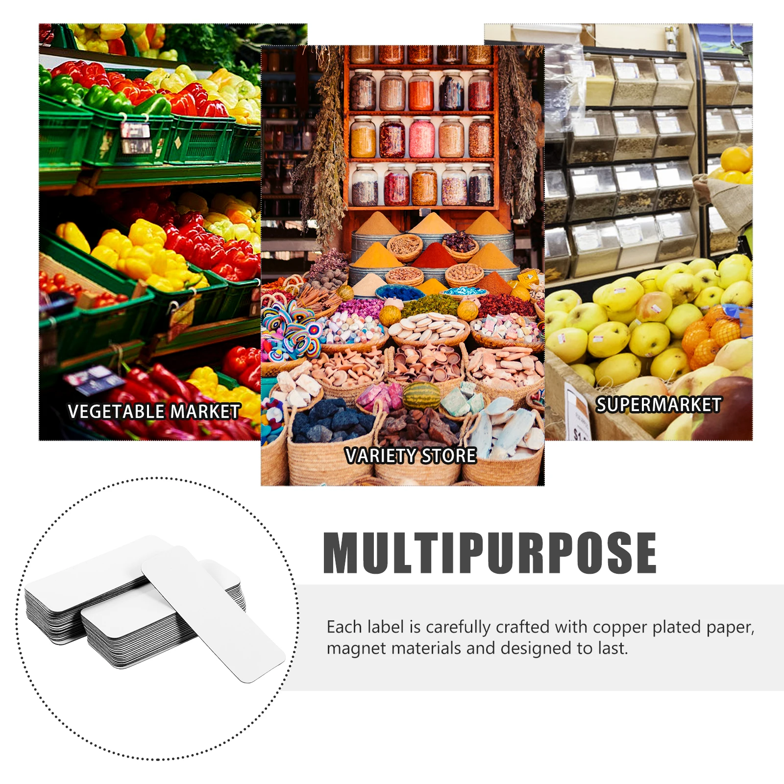 

54Pcs Magnetic Labels Dry Erase Board Whiteboard Writable Repositionable Magnet Strips Office Magnetic Labels for Whiteboard