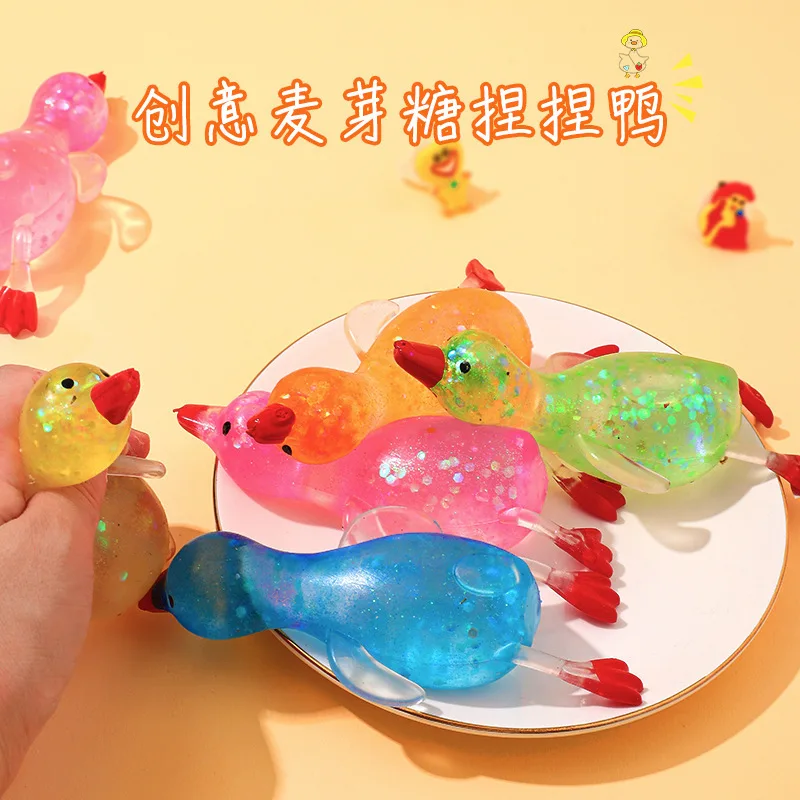 Anti-Stress Toy Super Fun Duckling Pinch Happy Cute Prank Toy Funny Stress Reliever Reduce Pressure Prop 1PCS Color Random J142