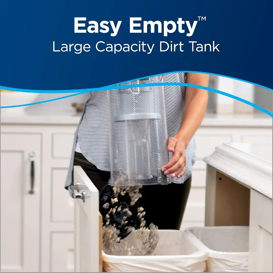 CleanView Bagless Vacuum, Powerful Multi Cyclonic System, Large Capacity Dirt Tank, Specialized Pet Tools, Easy Empty Red