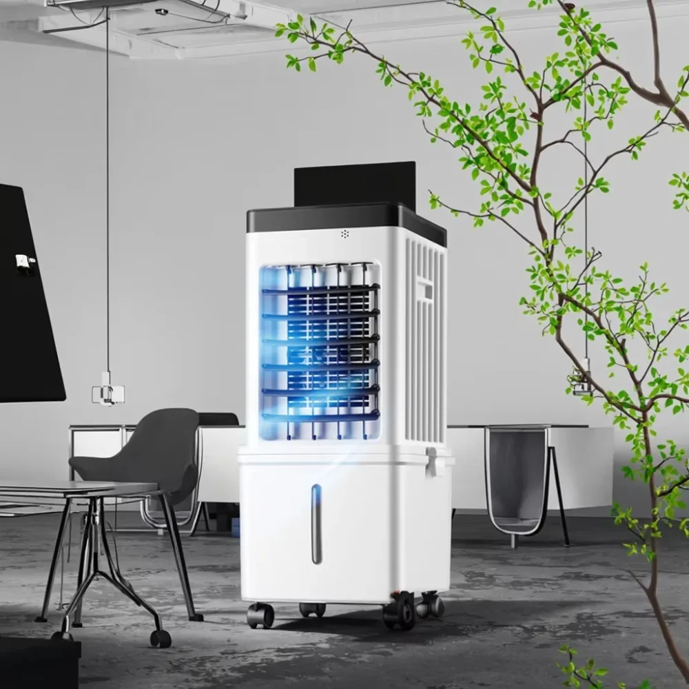 Multi-functional 4-Wheel Portable Floor-standing Cold Air Blower, Intelligent Air Conditioning Fan, Home Cooling System