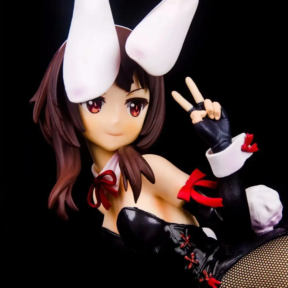 33cm Konosuba Megumin Bunny Girl 1/4 Anime Girl Figure Model Statue Boys Collection Desktop Decoration Ornament Toys Gifts