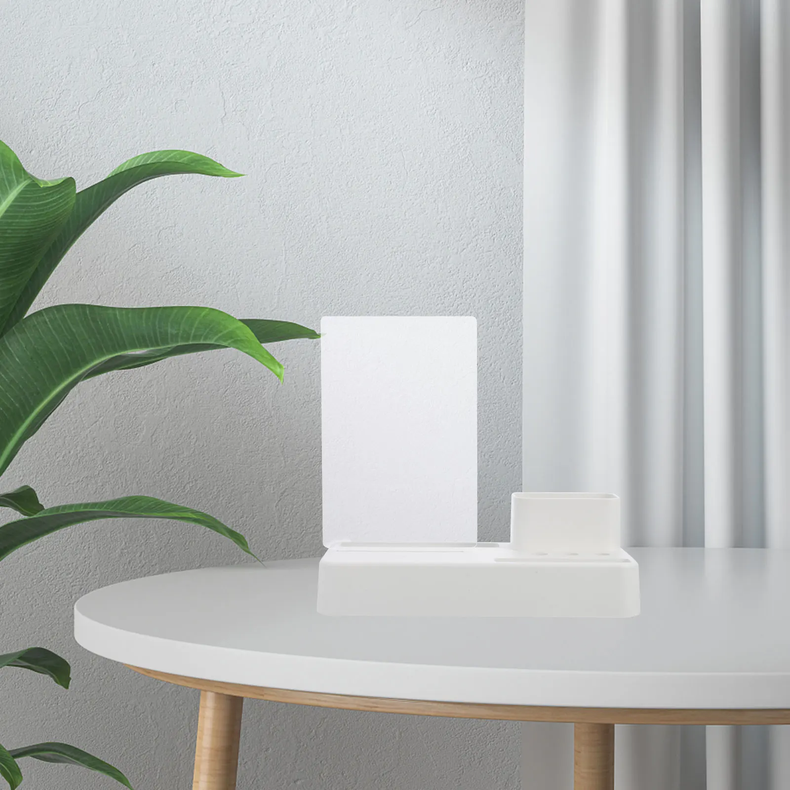 Placa de memorando acrílica apagável a seco reutilizável mini nota suporte base mesa quadro branco mesa escritório escola escrita armazenamento 4x6 polegadas