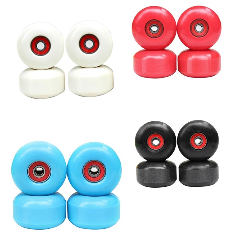 Roda Skateboard ELOS-4Pcs, papan luncur PU kekuatan tinggi 52Mm x 32mm 95A 8 buah bantalan untuk Skateboard