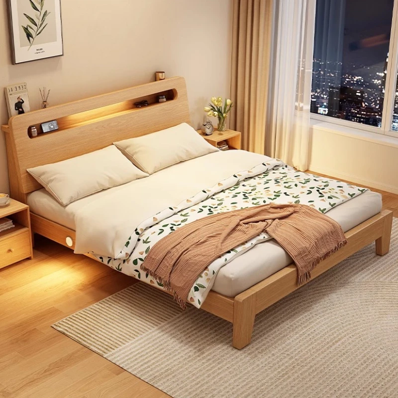 &Platform Wooden Massage Bed Design Space Saving Human Dog Massage Double Storage Floor Cama Solteiro Unique Furniture