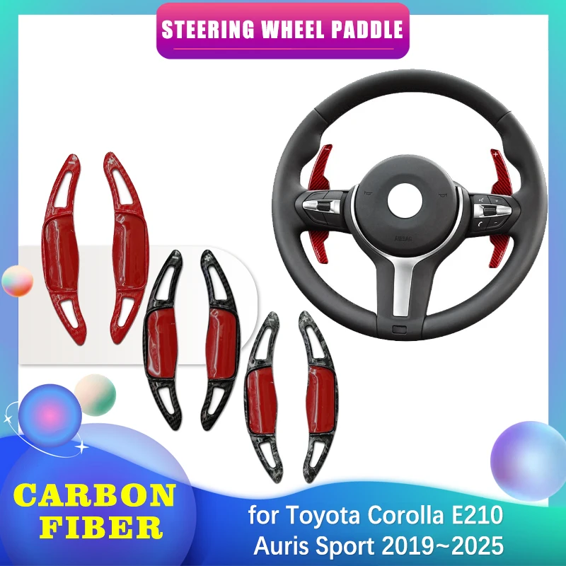 

Car Steering Wheel Paddle for Toyota Corolla E210 Auris Sport 2019~2025 ABS Carbon Fiber Shifter Gear Shift Extension Accessorie