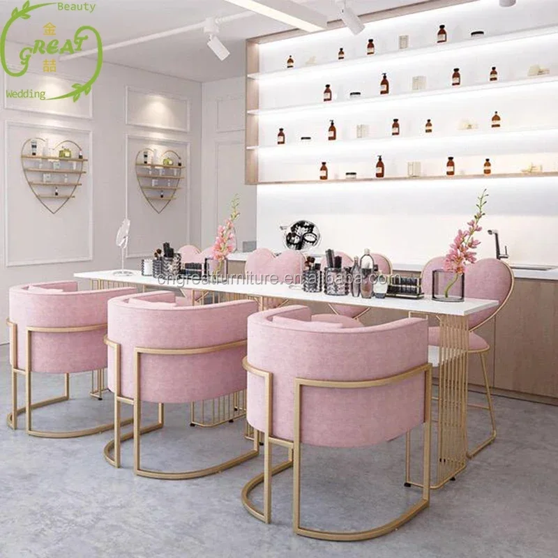 2019 low price beauty salon manicure table nail table for salon