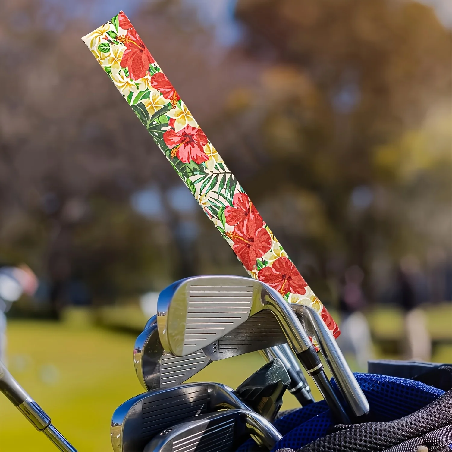 1pc Tropical Rainforest Floral Pattern Golf Alignment Stick Headcover, Random Pattern, Attractive and Practical Golf Accessory image 2