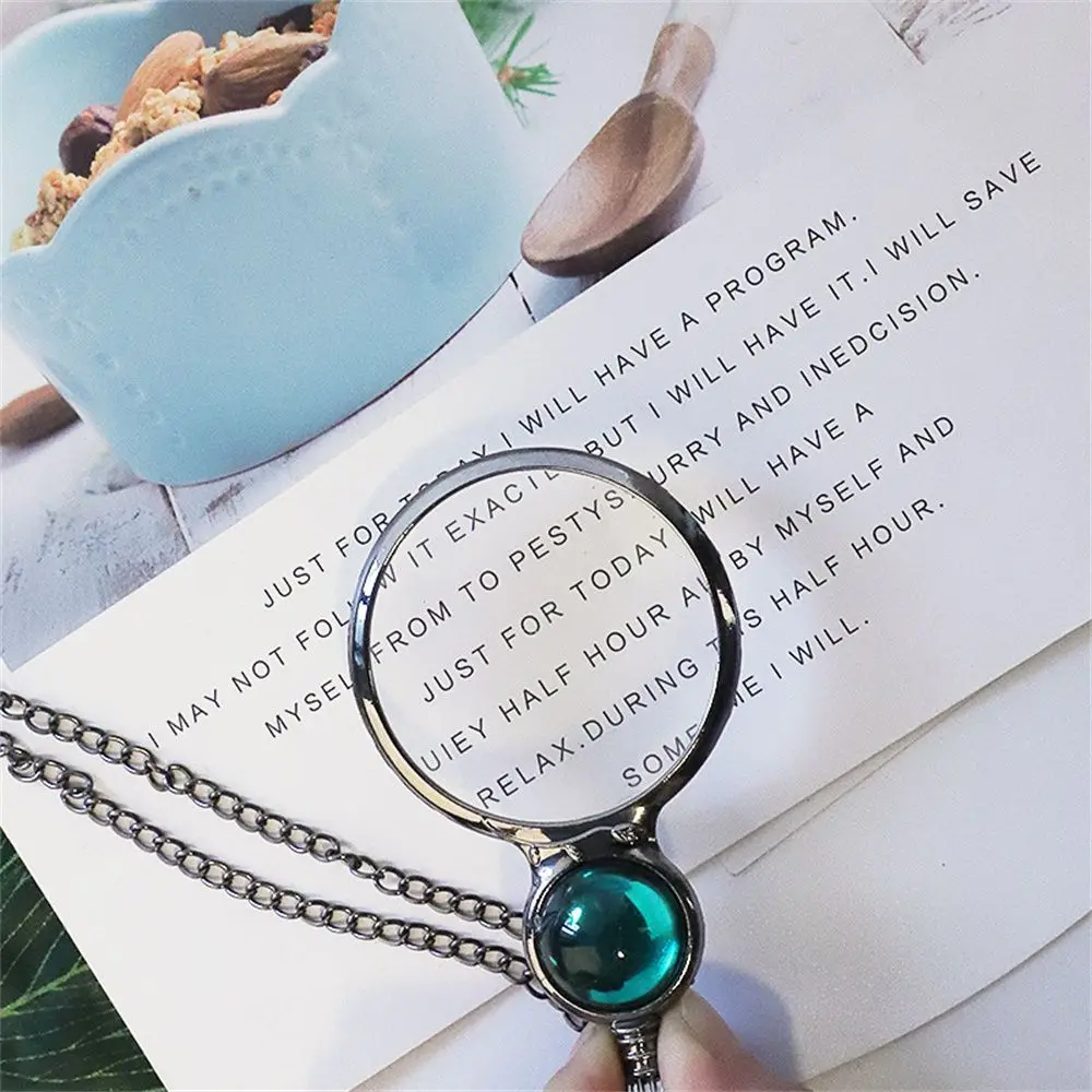 

Clear Multipurpose Multi-color optional 6x magnification Magnifying glass necklace Magnifier Pendant Monolithic eyepiece