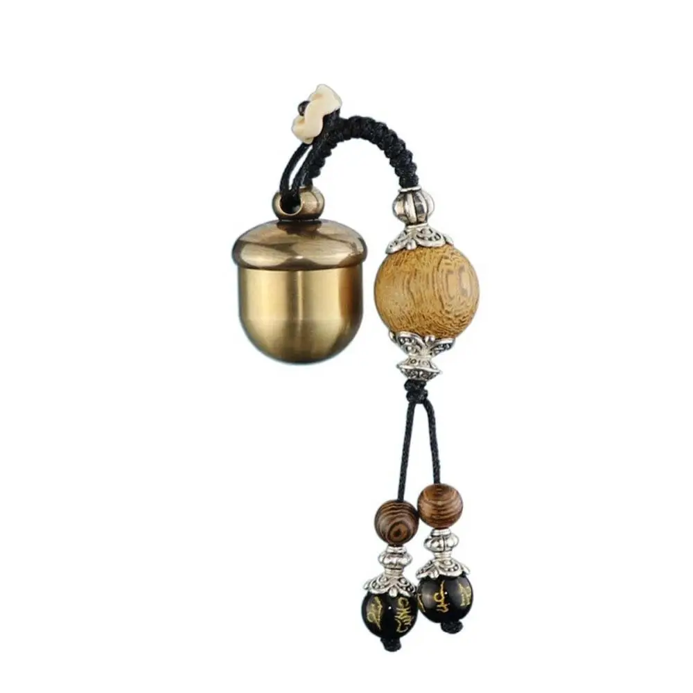 Pill Tablet Container Brass Acorn Pill Bottle Hang Buckle Granule Storage Box Capsules Organizer Pill Box Travel Pill Case