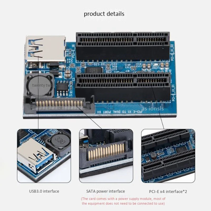 PCI Express USB 3.0 Adapter Raiser PC Components Extender PCIE Riser PCI-E Card Riser PCI E Riser For Video Card