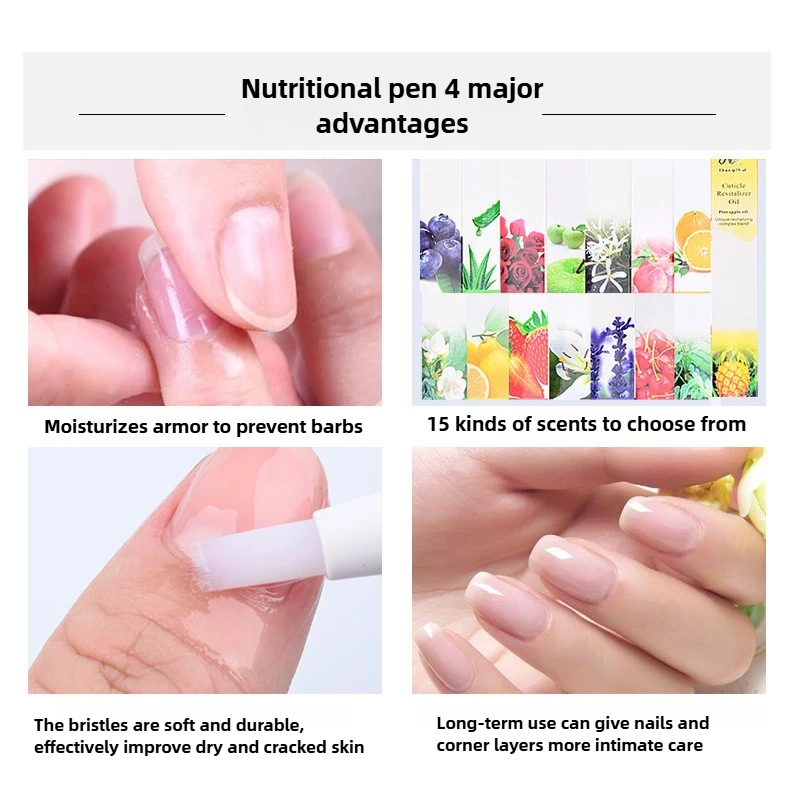 5ml Nail Nutritional Oil Pen 6 Scent Nail Care Cuticle Regeneration Oil Preventive Nail Polish Nourishing Skin Pen