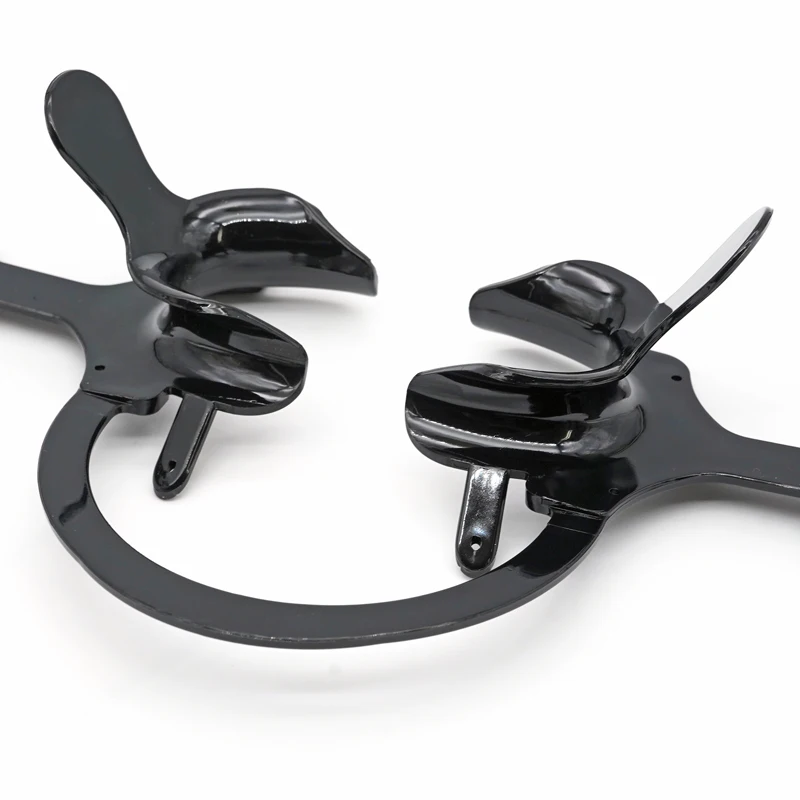 1 unidad Retractor Bucal Intraoral Dental Negro con Asa en Forma de C para Mejillas y Labios, Abrebocas Ortodóntico, Tamaños S/M/L