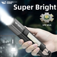 SMILINGSHARK SD1023B Super Bright Zoomable Flashlight, Rechargeable XPE Handheld Torch, for Outdoor Camping, Hiking, Daily Use