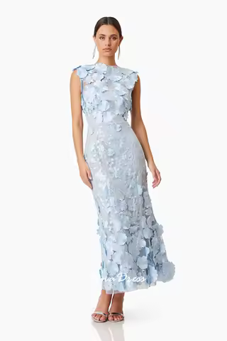 Mina Customized Cocktail Party Prom Dress Arabic Evening Dress Luxury Elegant Party Dresses Woman Grace 3D Floral Lace 2025