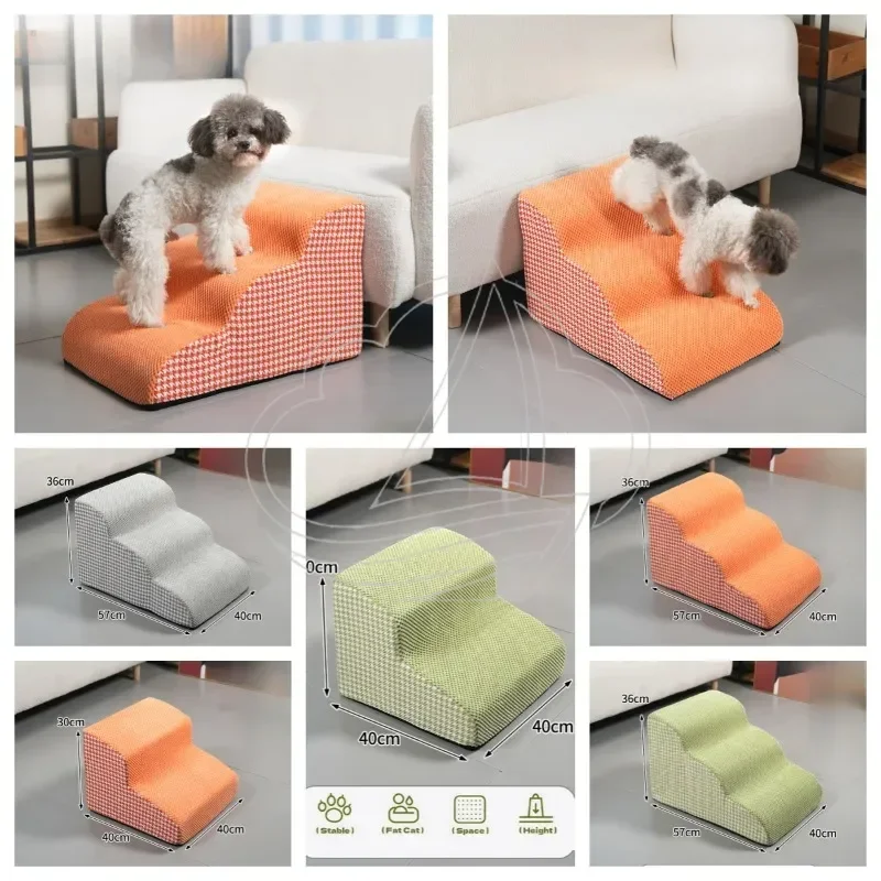 2/3 Layer Non-Slip Pet Stairs Detachable Washable Dog Ramp Ladder For Old Small Large Dogs Sofa