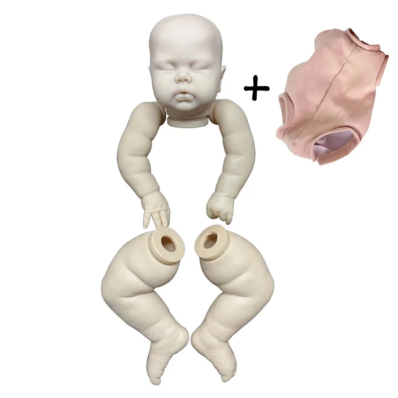 Reborn Pickle UnPainted Unassembled 25inch DIY Doll Kit  Fresh Color with Cloth Body Random Gift Clothes Unfinished Doll Parts