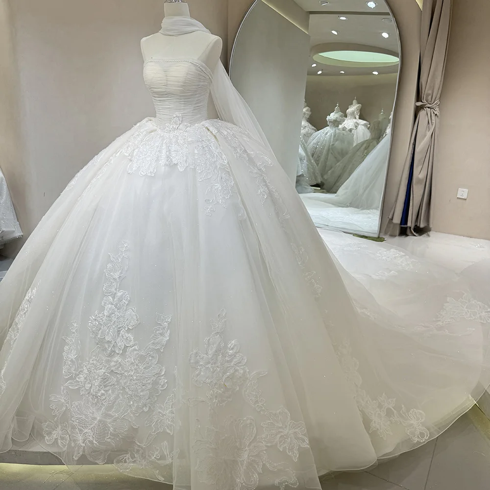 Bohemian Lace Organza Ball Gown Wedding Dress Boho Backless Sleeveless Customized Vintage Bridal Gown Elegant Vestido De Novia