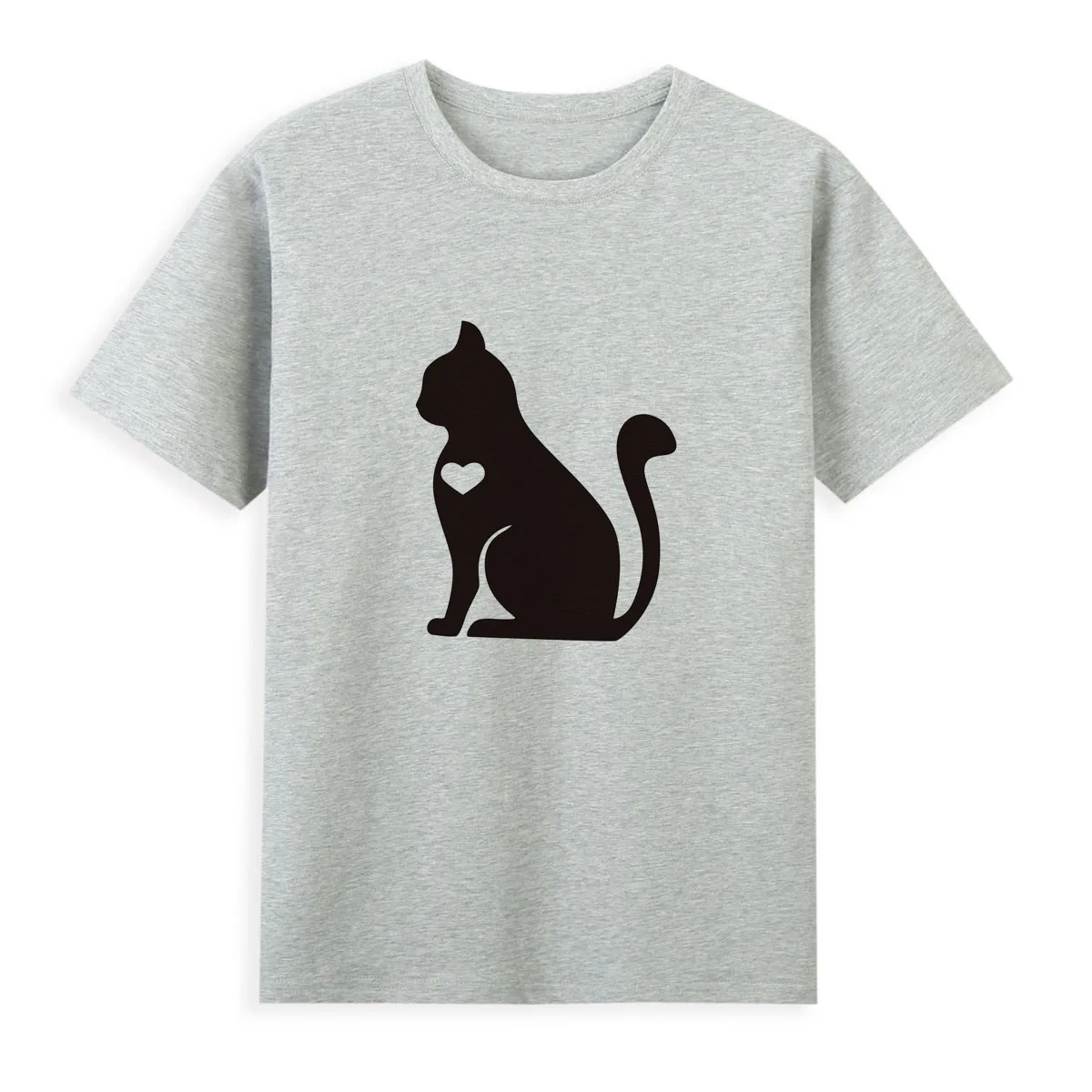 Love Little Black Cat T-shirt New Style Summer Clothing Women Original Brand Casual Top Tees A014