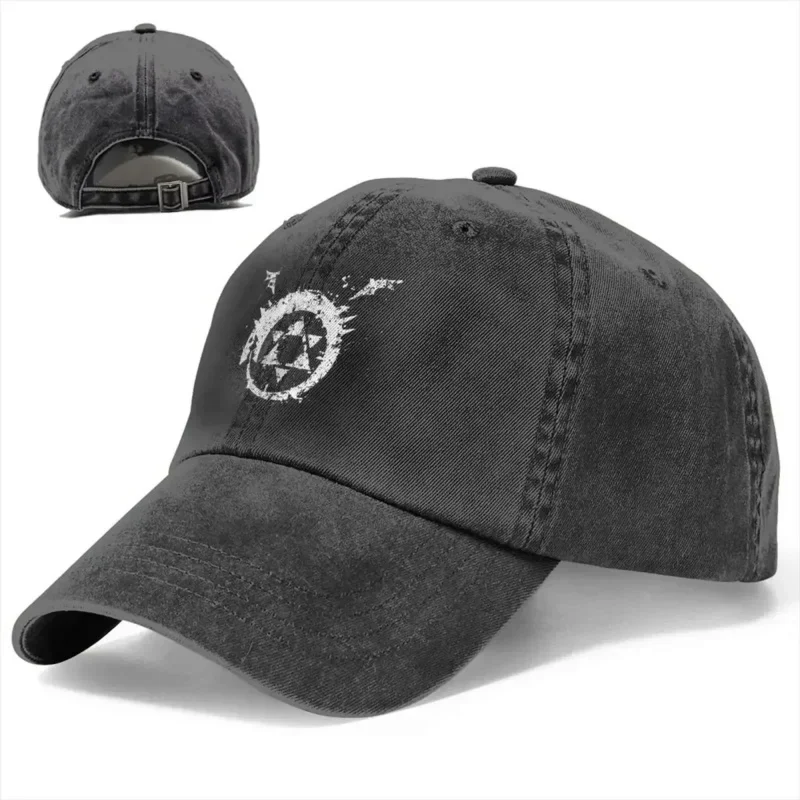 Y2K Fullmetal Alchemist Anime Multicolor Hat Peaked Men Women's Cowboy Cap Homunculus Ouroboros Baseball Caps Visor Protect Hats