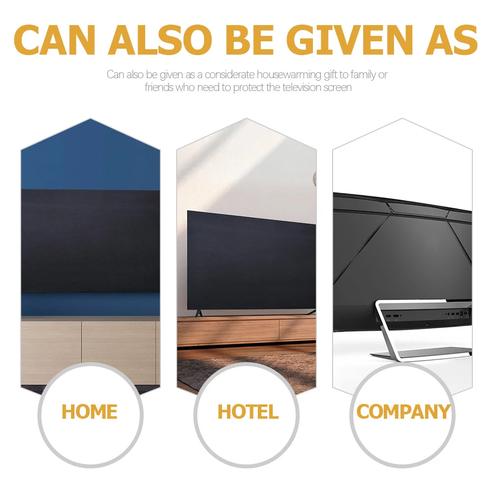 

KICHOUSE Elastic Cover for 43 Inch Screen Stretchable Protective Cover Black