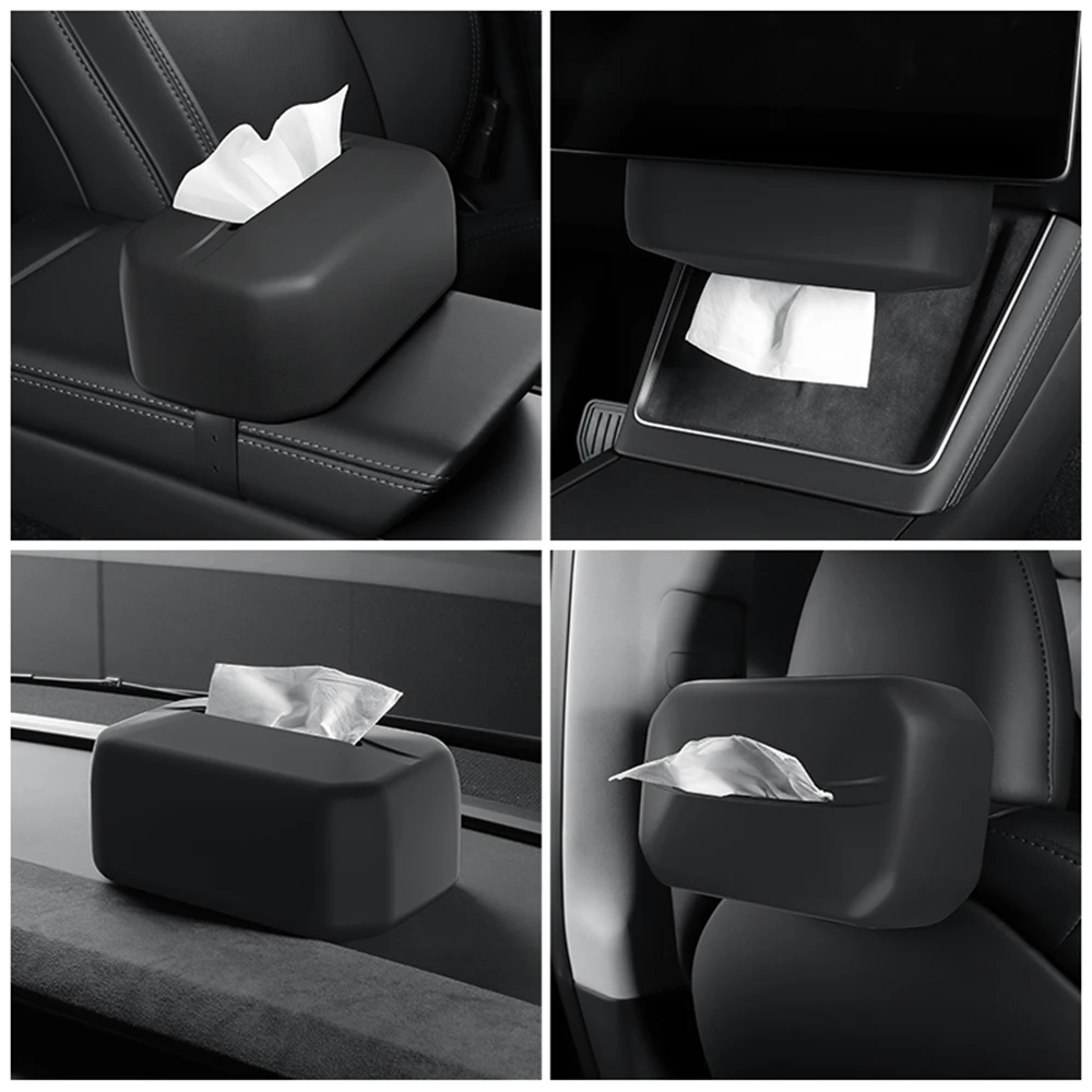 صندوق مناديل لـ Tesla Model Y Juniper 2025 2026 صندوق من السيليكون علبة منديل علبة مناديل لملحقات الطراز Y Juniper #4