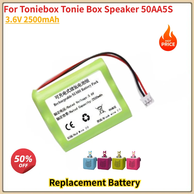 

High Quality Battery 3.6V 2500mAh for Toniebox Tonie Box Speaker 50AA5S Musicbox Soundbox Brand New Replacement Battery