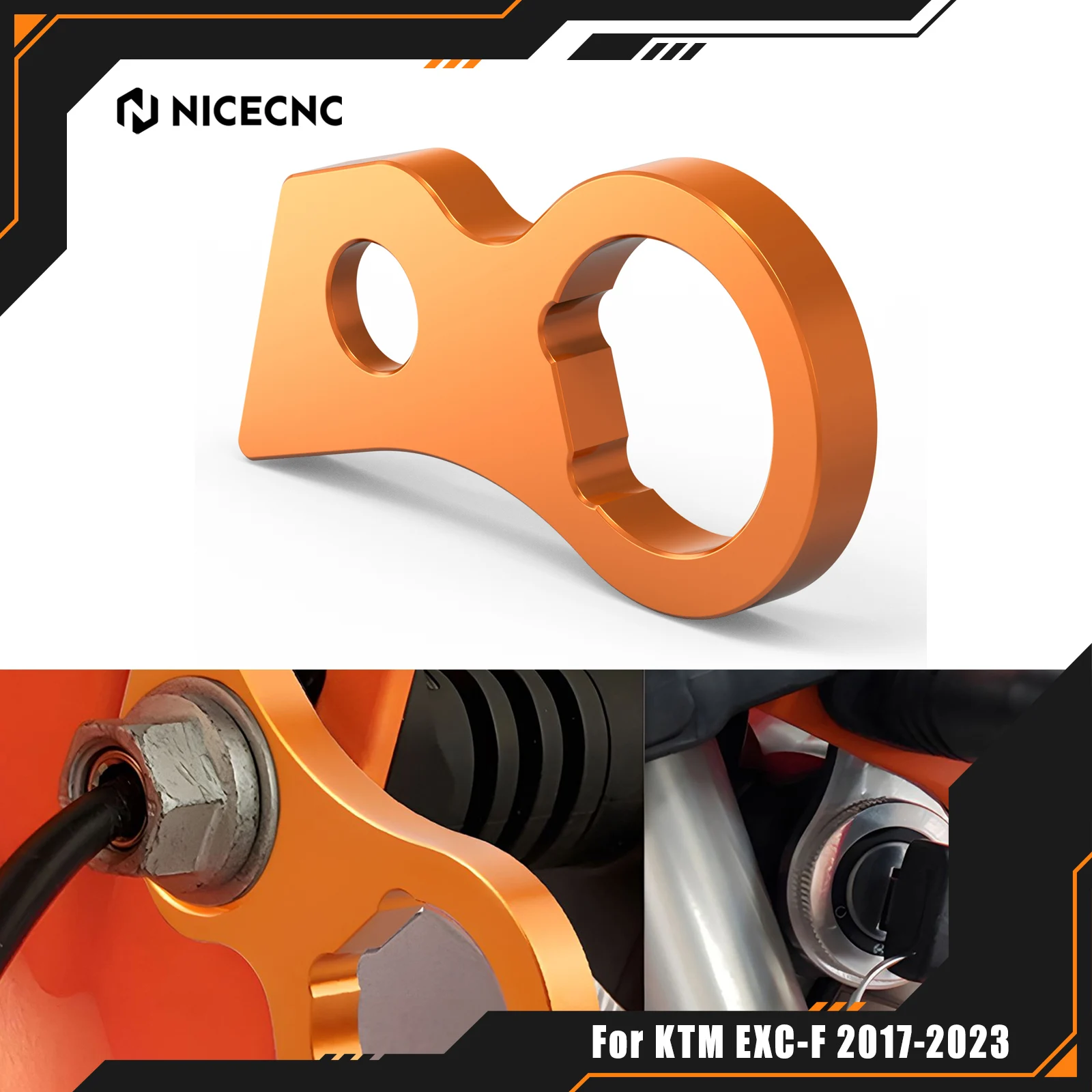 

​NICECNC For KTM EXCF 350 EXC 450F EXC-F 250 350 450 500 Six Days 2017-2023 2022 2021 Motorcycle Key Switch Relocating Bracket